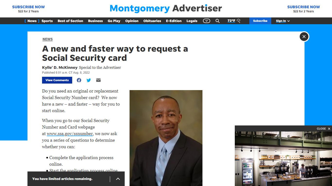 A new and faster way to request a Social Security card